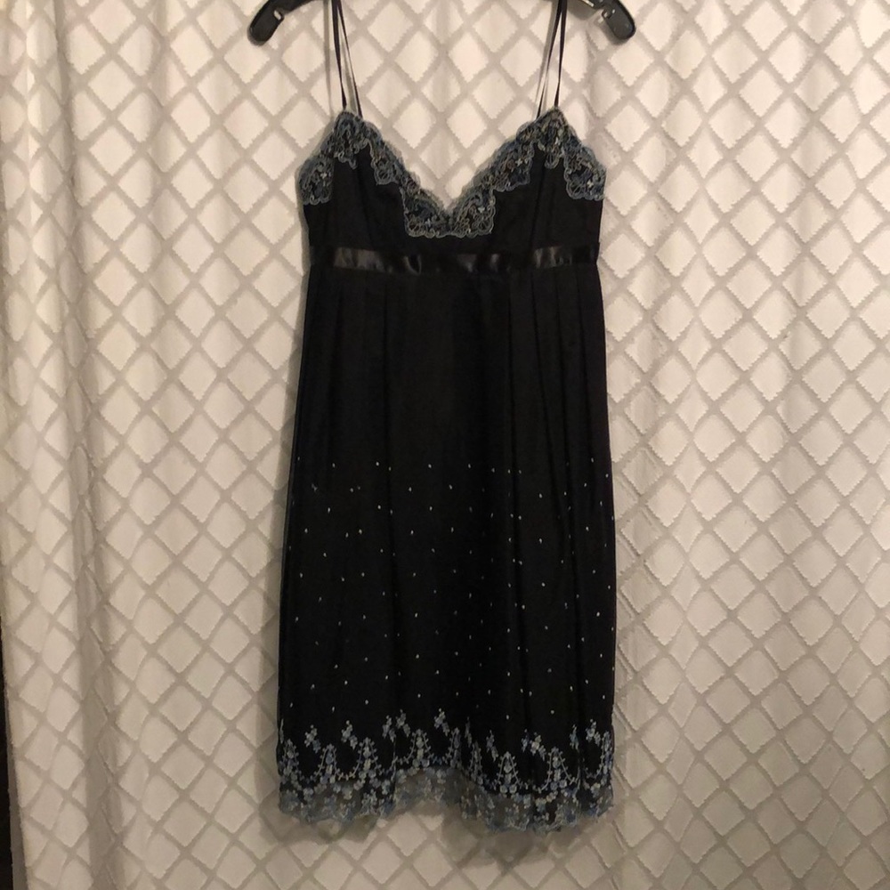 Anna Sui black lace cocktail dress
